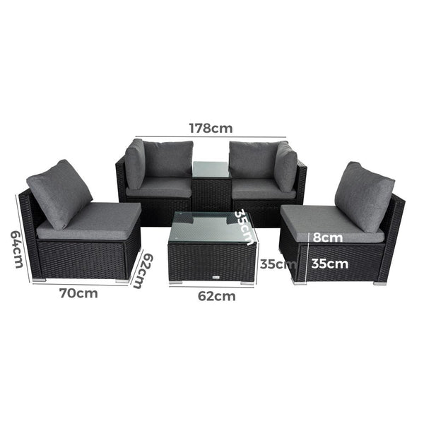 Modular Outdoor Wicker Lounge Set Patio Furniture Sets