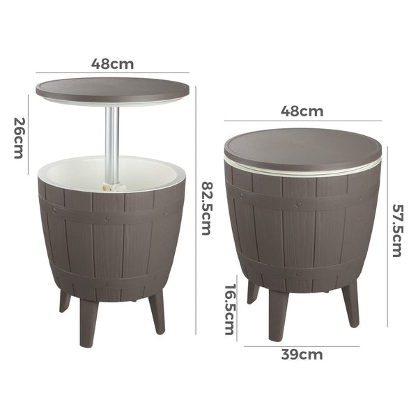 Taupe Cooler Table Bar Tables