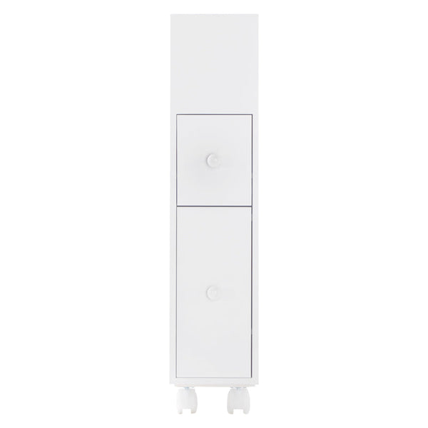 Removable Bathroom Side Cabinet Toilet Caddy With Storage Drawers White Bathroom Cabinets