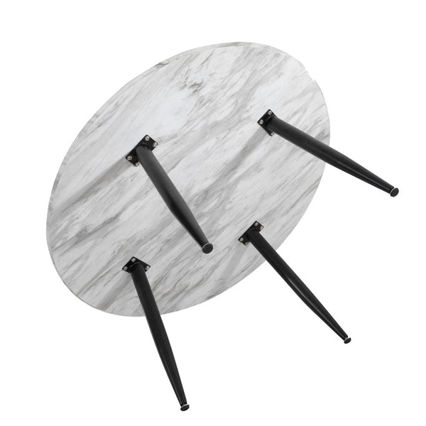 Dreamo Minimalist Marble Effect Round Coffee Table Coffee Tables