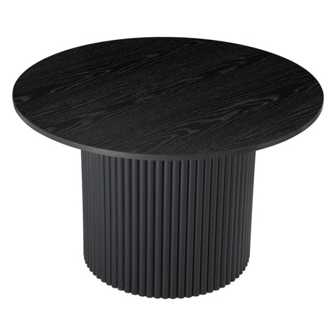 Dreamo Luxe Black Ribbed Texture Coffee Table Coffee Tables
