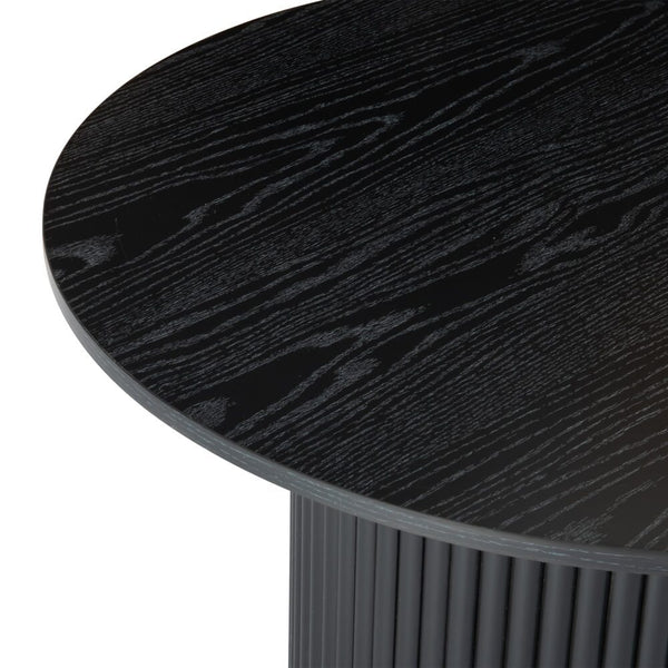 Dreamo Luxe Black Ribbed Texture Coffee Table Coffee Tables