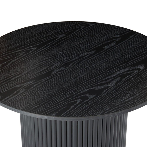 Dreamo Luxe Black Ribbed Texture Coffee Table Coffee Tables