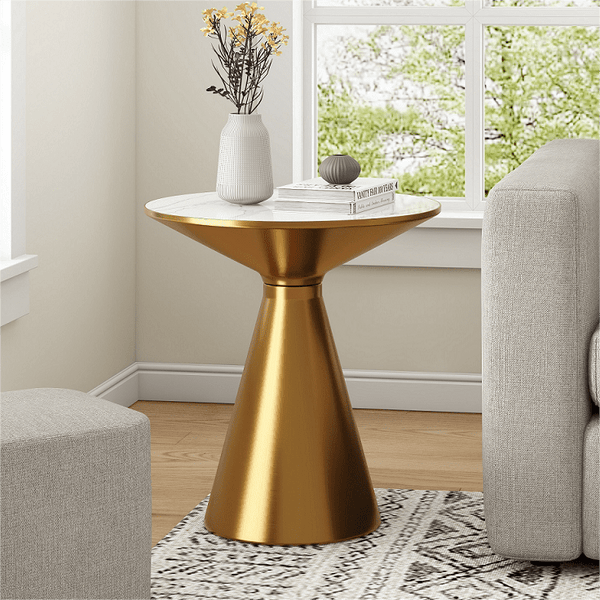 Golden Halo Round Side Table Side Tables