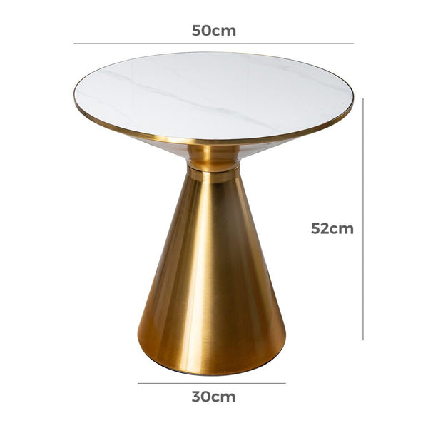 Golden Halo Round Side Table Side Tables