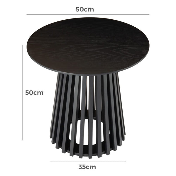 Palmer Charcoal Chic Side Table Side Tables