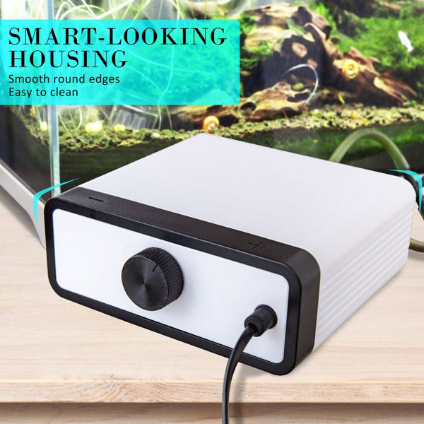 Air Pumps Dynamic Power Aquarium Air Pump Oxygen Hydroponic 4 Outlet 670L/H 8W White