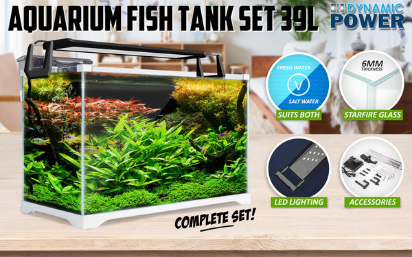 Aquarium Starfire Glass Fish Tank Set With Filter Pump For Filters