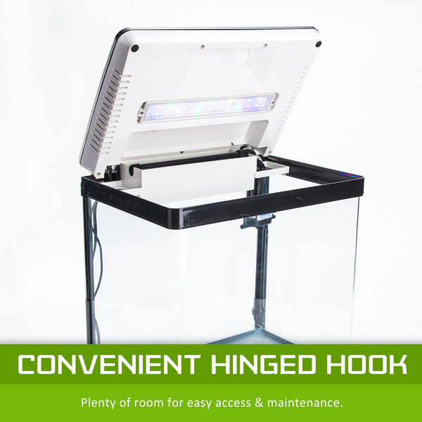 Aquarium Curved Glass Rgb Led Fish Tank Set Filter Pump 52L Filters