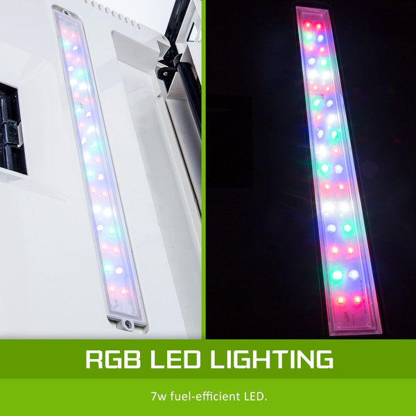 Aquarium Curved Glass Rgb Led Fish Tank Set Filter Pump 52L Filters