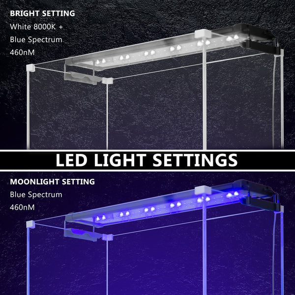 11W Aquarium Blue White Led Light For Tank 50 70Cm Lights