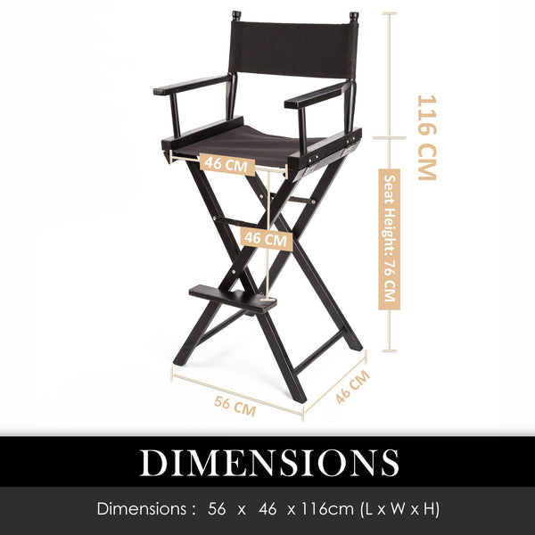 Director Folding Tall Chair 76Cm Dark Humour Furniture Chairs