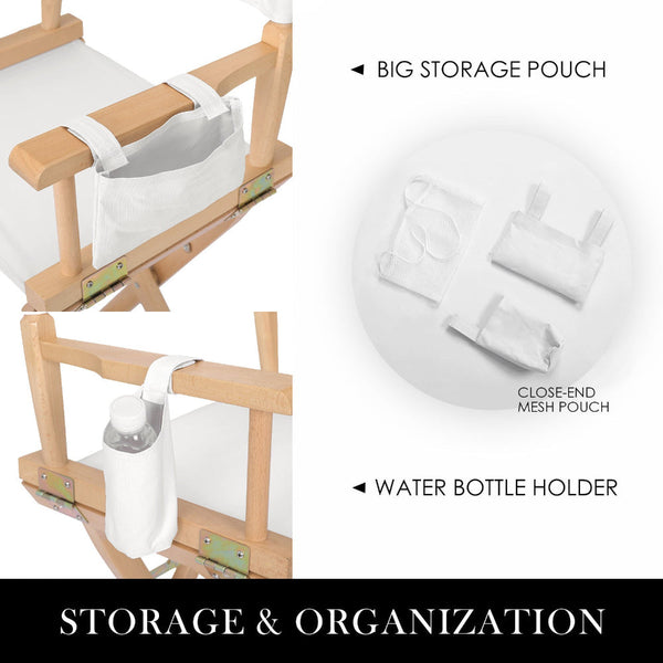 Director Movie Folding Tall Chair 76Cm Beech Wood Humor Camping Chairs