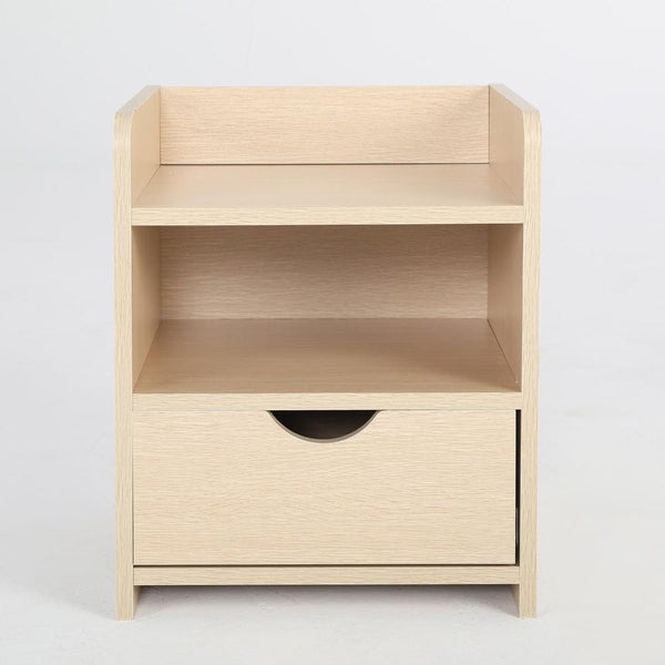 La Bella 2X Bedside Table Side Storage Cabinet Nightstand Bedroom 1 Drawer Shelf Lark Oak Bedside Tables