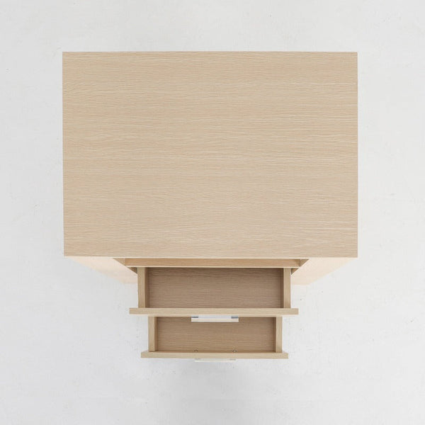 Bedside Tables La Bella Bedside Table Side Storage Cabinet Nightstand Bedroom 2 Drawer 1 Shelf Zuri Oak