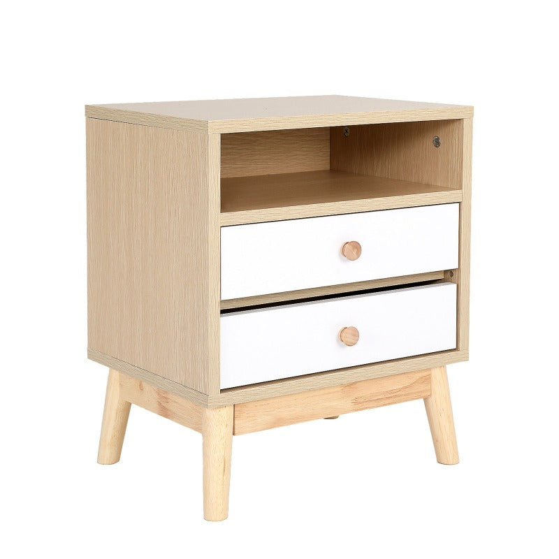 La Bella Bedside Table Side Storage Cabinet Nightstand Bedroom 2 Drawer Anya Oak Bedside Tables
