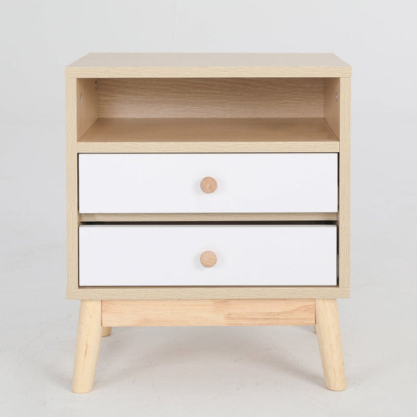 Bedside Tables La Bella Bedside Table Side Storage Cabinet Nightstand Bedroom 2 Drawer Anya Oak