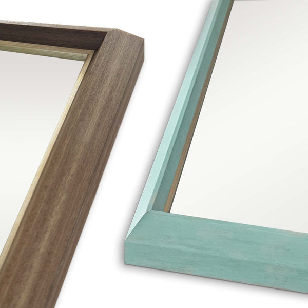 Wall Mirror Rectangular Frame Bathroom 70X90cm Turquoise Mirrors