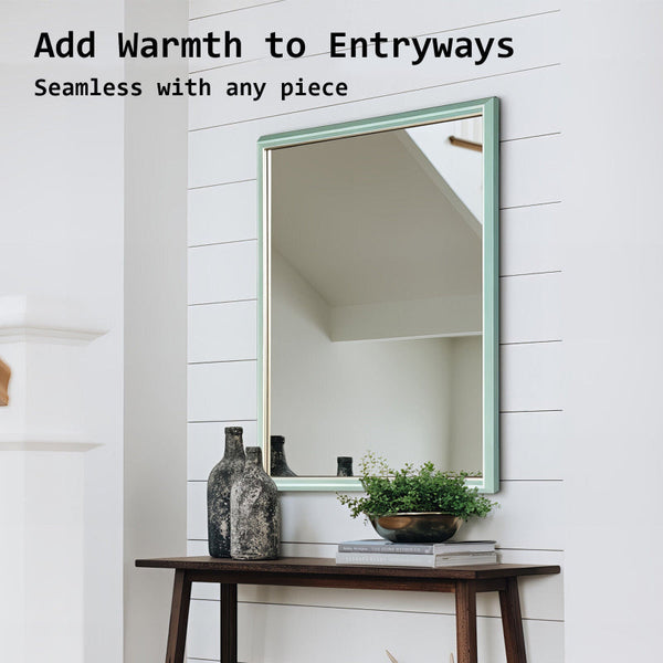 Wall Mirror Rectangular Frame Bathroom 70X90cm Turquoise Mirrors