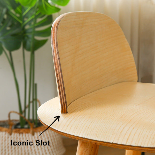 Wooden Bar Stool Dining Chair Ash Wood Elise 65Cm Dining Chairs