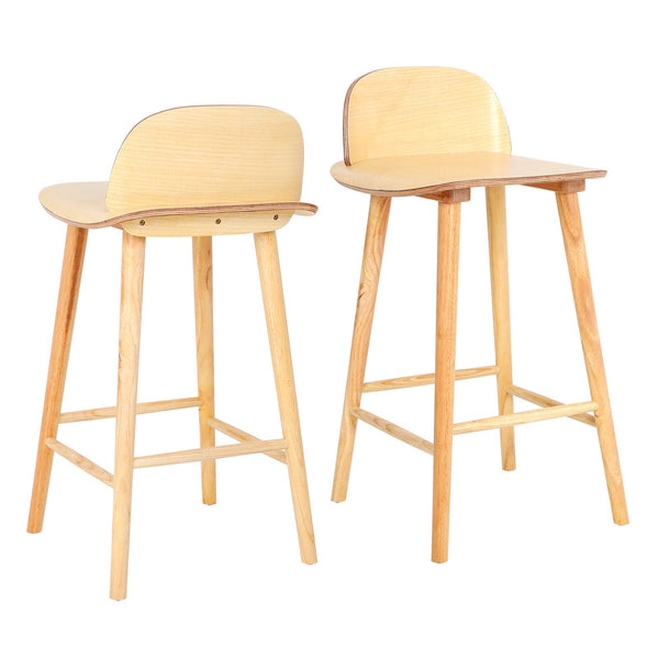 2X Bar Stool Dining Chair Ash Elise 65Cm Dining Chairs