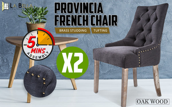 French Provincial Dining Chair Oak Leg Black Furniture For Home And Garden Dining Chairs