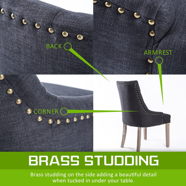 French Provincial Dining Chair Oak Leg Amour Black Dining Chairs