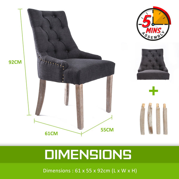 French Provincial Dining Chair Oak Leg Black Furniture For Home And Garden Dining Chairs