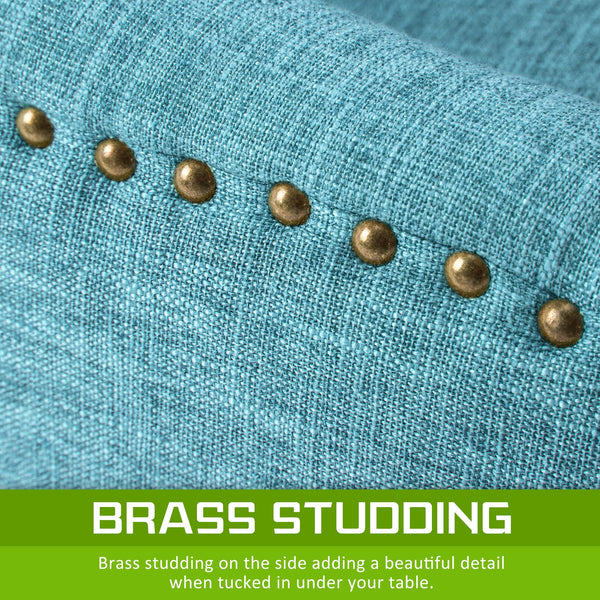 French Provincial Dining Chair Oak Leg Amour Blue Dining Chairs