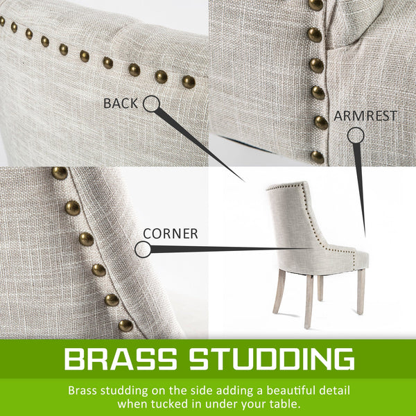 French Provincial Dining Chair Oak Leg Cream Furniture For Home And Garden Dining Chairs