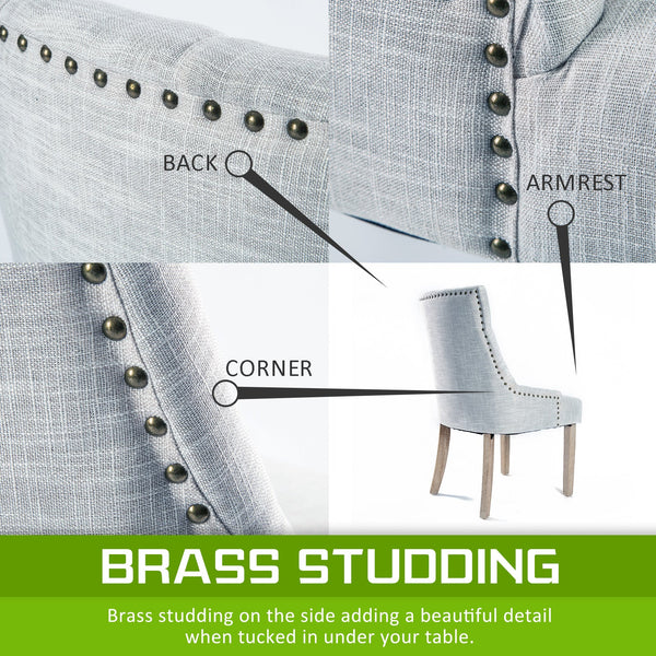 French Provincial Dining Chair Oak Leg Grey Furniture Home And Garden Chairs Dining Chairs