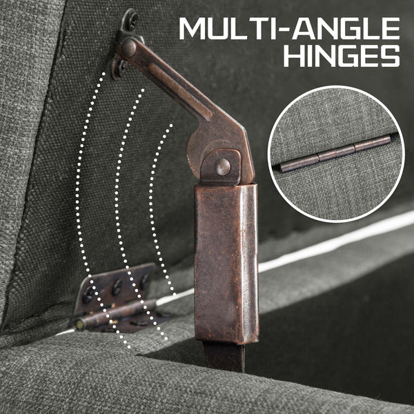 Storage Ottoman Stool Fabric Dark Grey Furniture For Home And Garden Ottomans Footstools & Poufs