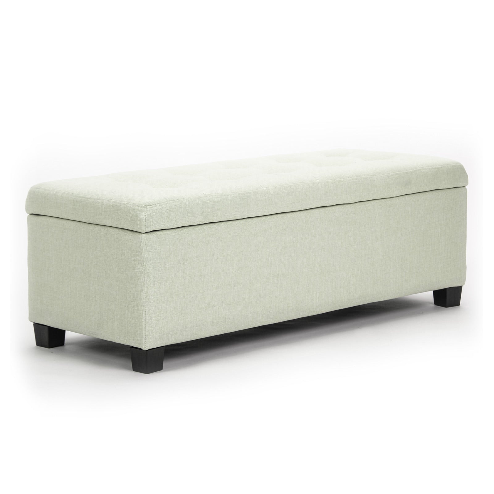 Fabric Storage Ottoman Stool Light Green Furniture For Home And Garden Ottomans Footstools & Poufs