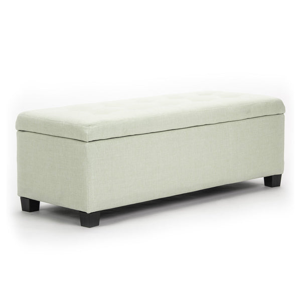 Fabric Storage Ottoman Stool Light Green Furniture For Home And Garden Ottomans Footstools & Poufs
