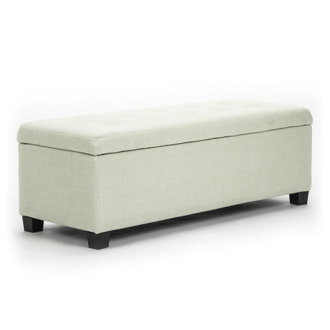 Fabric Storage Ottoman Stool Light Green Furniture For Home And Garden Ottomans Footstools & Poufs