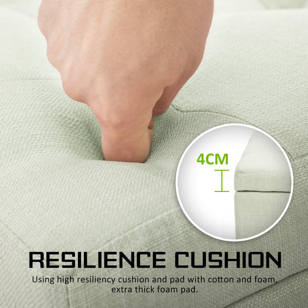 Fabric Storage Ottoman Stool Light Green Furniture For Home And Garden Ottomans Footstools & Poufs