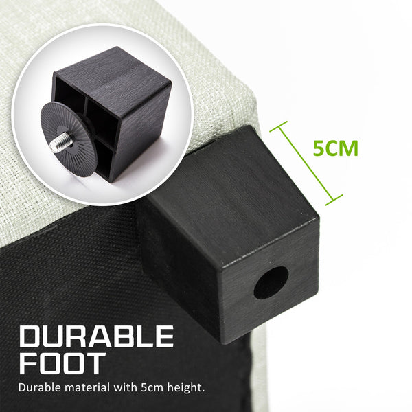 Fabric Storage Ottoman Stool Light Green Furniture For Home And Garden Ottomans Footstools & Poufs