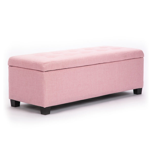 Fabric Storage Ottoman Stool Pink Furniture For Home And Garden Ottomans Footstools & Poufs