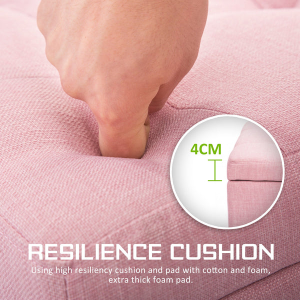 Fabric Storage Ottoman Stool Pink Furniture For Home And Garden Ottomans Footstools & Poufs