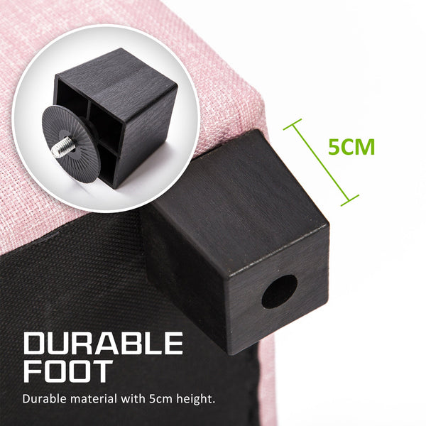 Fabric Storage Ottoman Stool Pink Furniture For Home And Garden Ottomans Footstools & Poufs