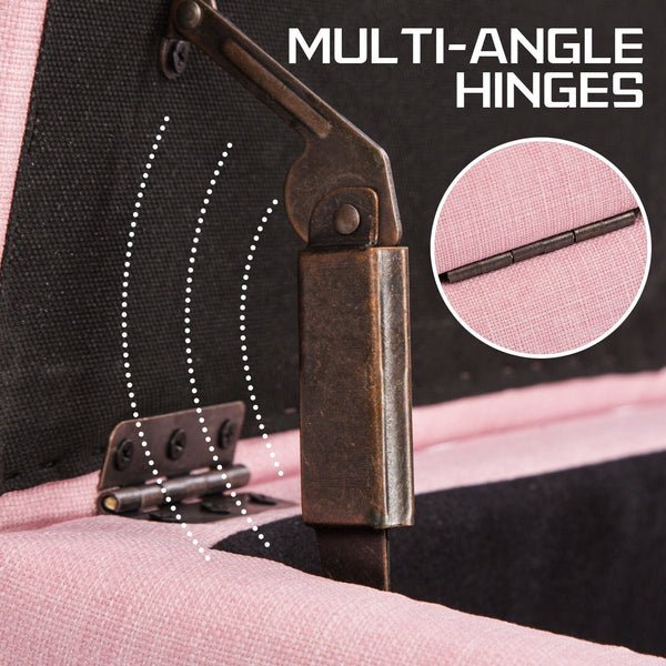 Fabric Storage Ottoman Stool Pink Furniture For Home And Garden Ottomans Footstools & Poufs