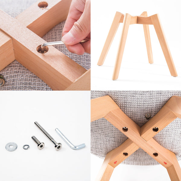 4X Retro Dining Cafe Chair Padded Seat Grey Dining Chairs