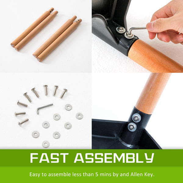 2X Retro Belloch Stackable Dining Cafe Chair Black Dining Chairs