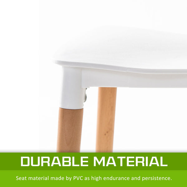 4X Retro Belloch Stackable Dining Cafe Chair White Dining Chairs