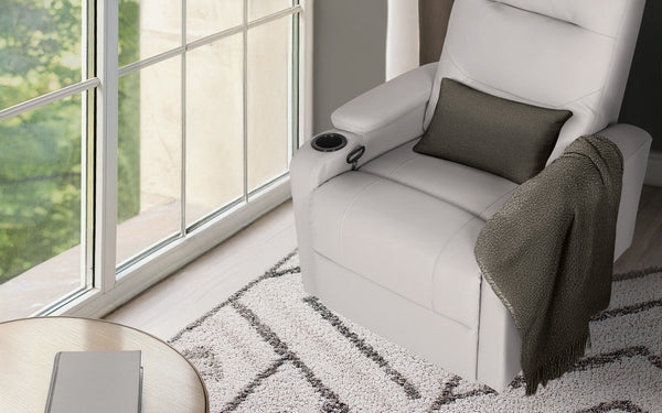 Home Recliner Chair Pu Leather Sofa Lounge Armchair Dakota Grey Sofas Armchairs & Couches