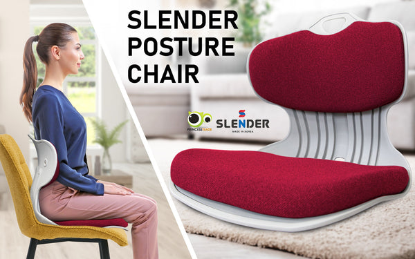 Slender Chair Posture Correction Seat Floor Lounge Padded Stackable Red Seat & Posture Cushions