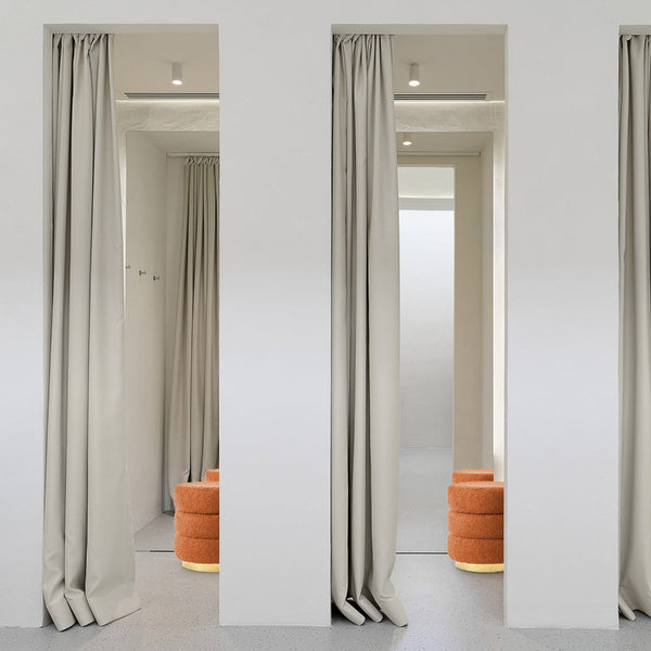 La Bella Round Stacked Ottoman Stool Teddy Fleece Fabric Foot Rest 38Cm Orange Ottomans Footstools & Poufs