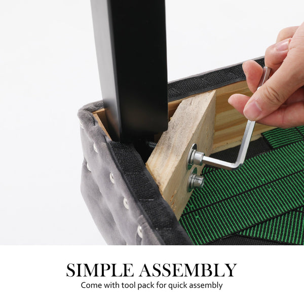 French Provincial Dining Chair Ring Studded Velvet Rubberwood Leg Lisse Grey Dining Chairs