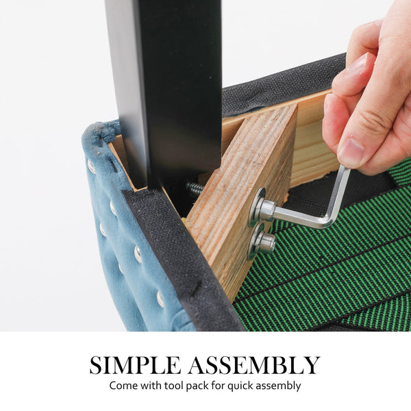 4X French Provincial Dining Chair Ring Studded Velvet Rubberwood Leg Lisse Navy Blue Dining Chairs