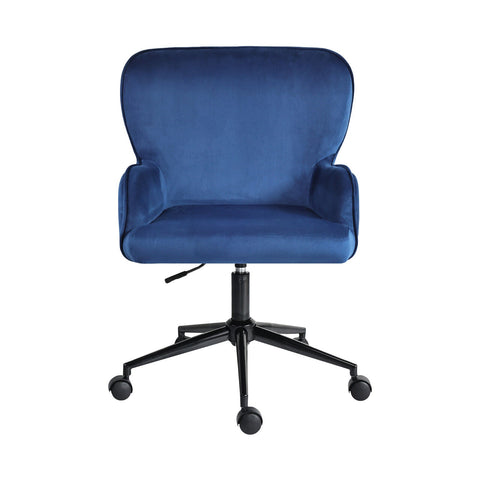 Desk Armchair Home Office Swivel Chair Adjustable Height Seat Plume Blue Office Chairs